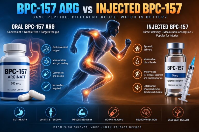 bpc 157 arg vs injected bpc 157