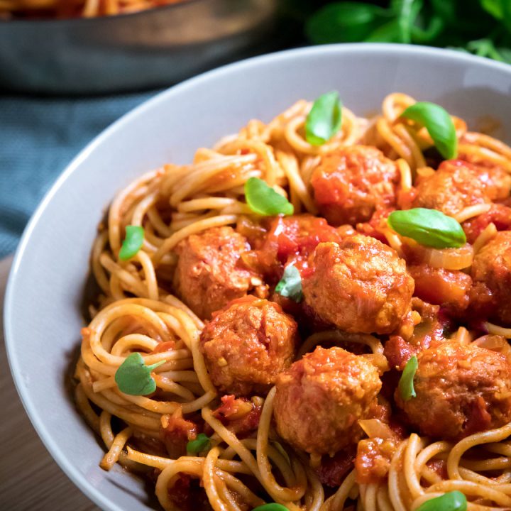 spaghetti meat and balls vegan recipe